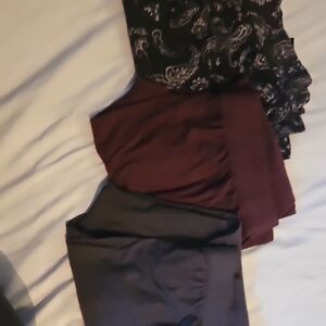 Maurices Women's Leggings - Black, Burgundy, Paisley